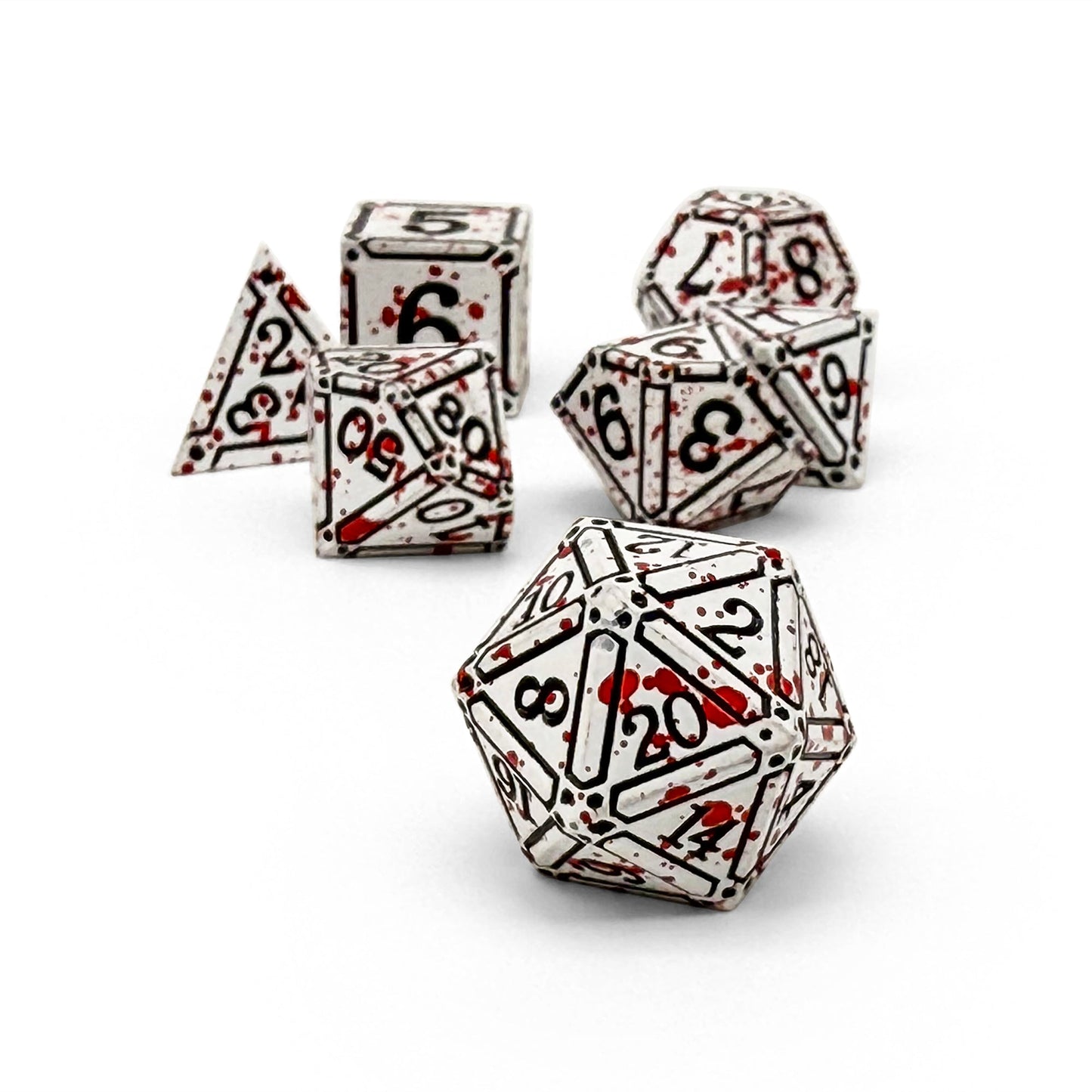 Ironworks - Dex 7 Piece RPG set Alloy Dice