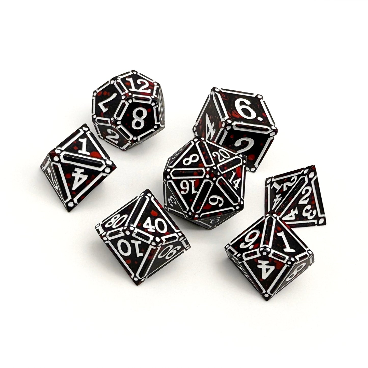 Ironworks -  Hidden in the Shadows 7 Piece RPG set Alloy Dice