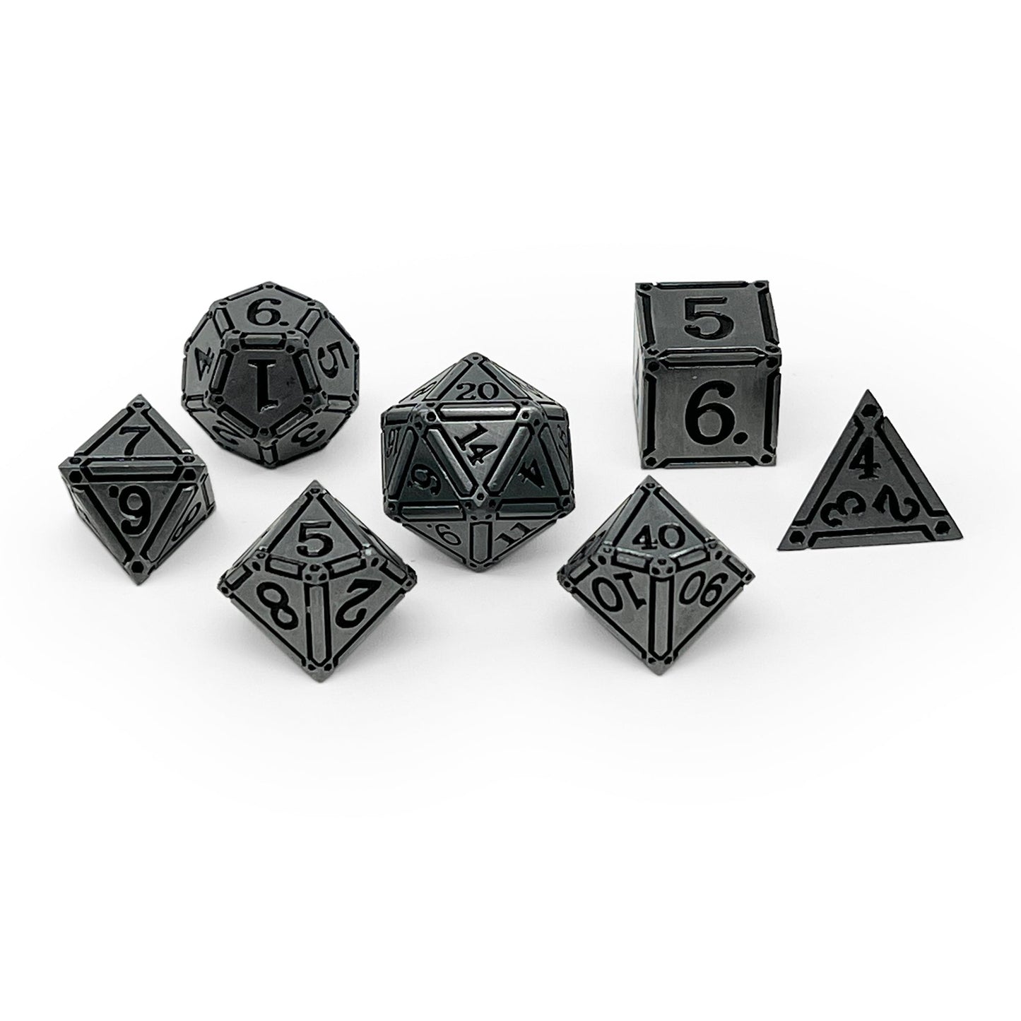 Ironworks - Holy Avenger 7 Piece RPG set Alloy Metal Dice