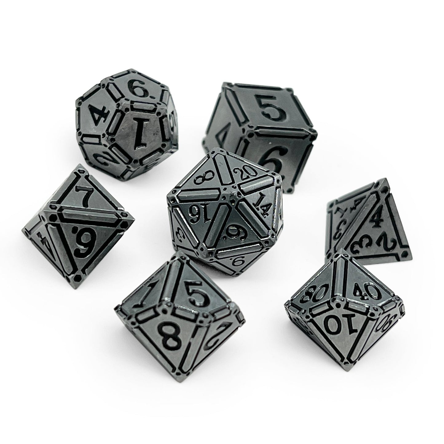 Ironworks - Holy Avenger 7 Piece RPG set Alloy Metal Dice