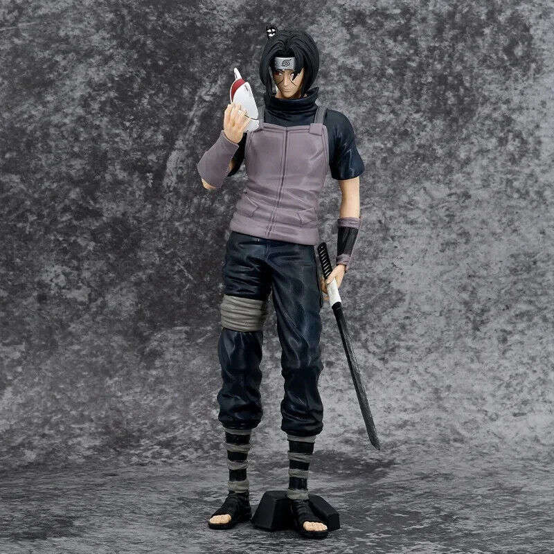 Itachi Uchiha Anime Figure, Mangekyo Sharingan Naruto Shippuden Figurine, 11 in
