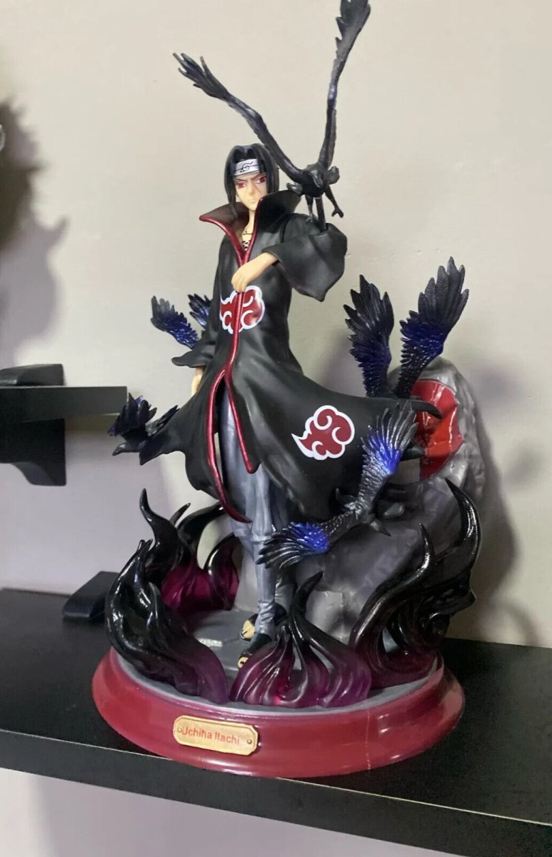 Itachi Uchiha Naruto Figure, Itachi Tsukuyomi Crows Akatsuki Black Flames Amaterasu Figurines