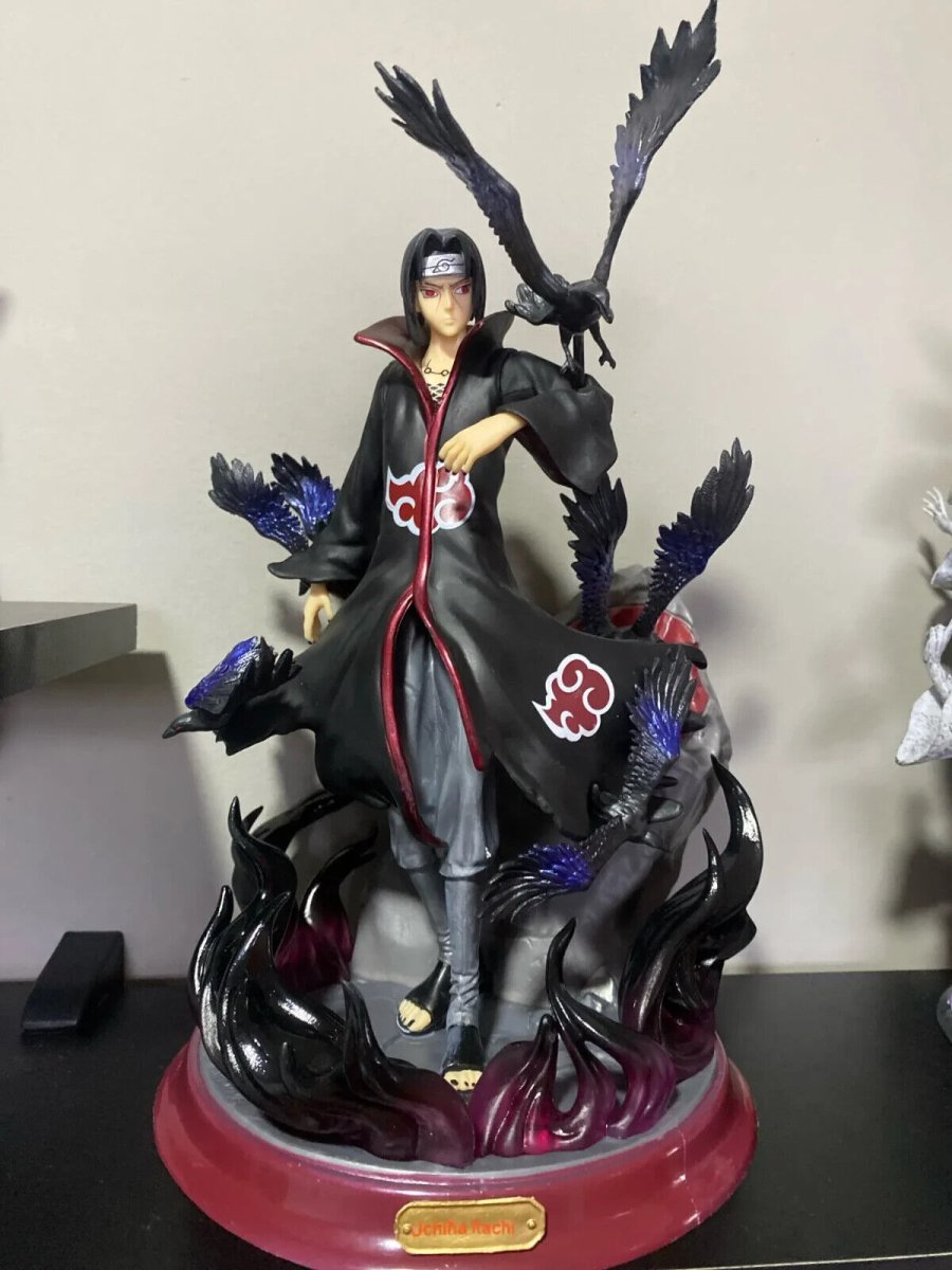 Itachi Uchiha Naruto Figure, Itachi Tsukuyomi Crows Akatsuki Black Flames Amaterasu Figurines