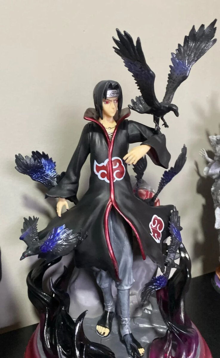 Itachi Uchiha Naruto Figure, Itachi Tsukuyomi Crows Akatsuki Black Flames Amaterasu Figurines