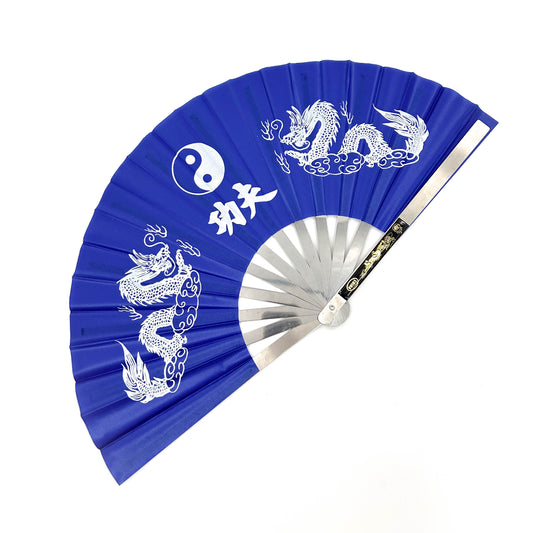 Japanese Tessen-Jutsu Iron Fan Tai Chi Blue-0
