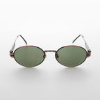 Spring Temple Oval Steampunk Vintage Sunglass - Jeter