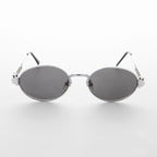 Spring Temple Oval Steampunk Vintage Sunglass - Jeter