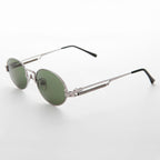 Spring Temple Oval Steampunk Vintage Sunglass - Jeter