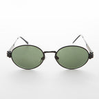Spring Temple Oval Steampunk Vintage Sunglass - Jeter