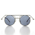 90s Round Steampunk Goth Vintage Sunglass - Joker - Silver