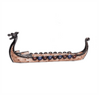 Retro Carving Viking Dragon Boat Incense Stick Holder - 