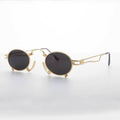 Rare Vintage Steampunk Sunglass with Metal Nose Piece - Jules - Gold