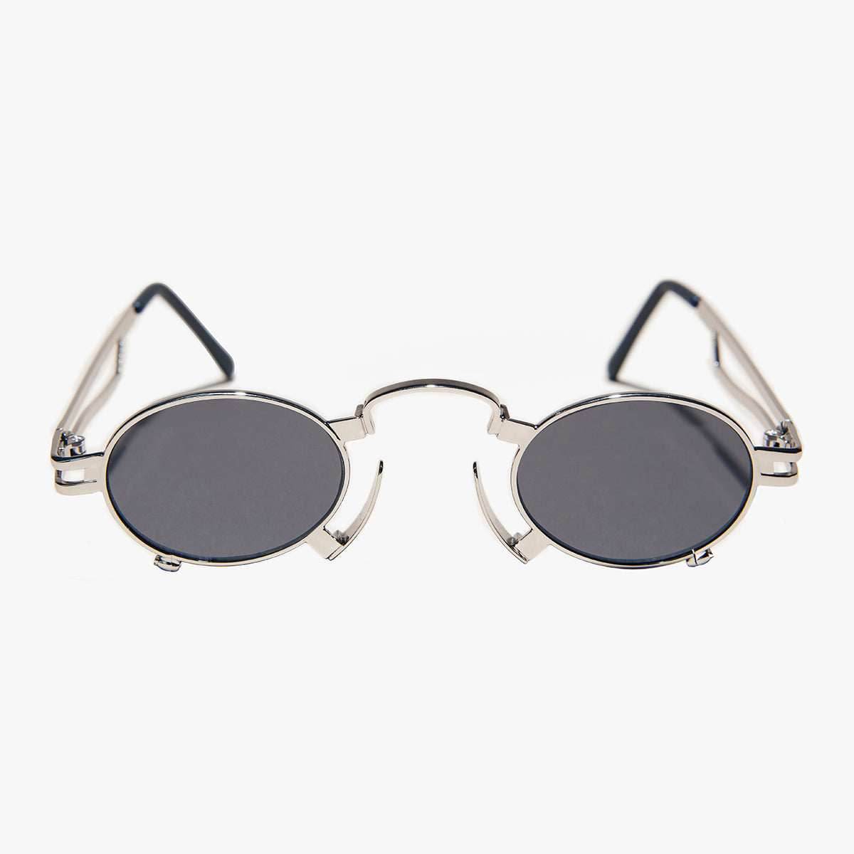 Ultimate Silver Steampunk Sunglass - Jules - Silver / Gray Lens