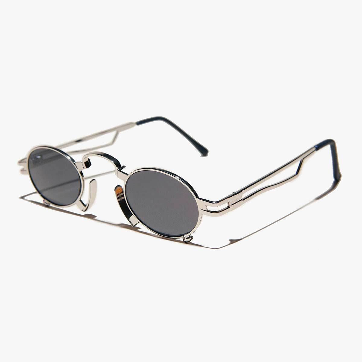 Ultimate Silver Steampunk Sunglass - Jules - Silver / Gray Lens