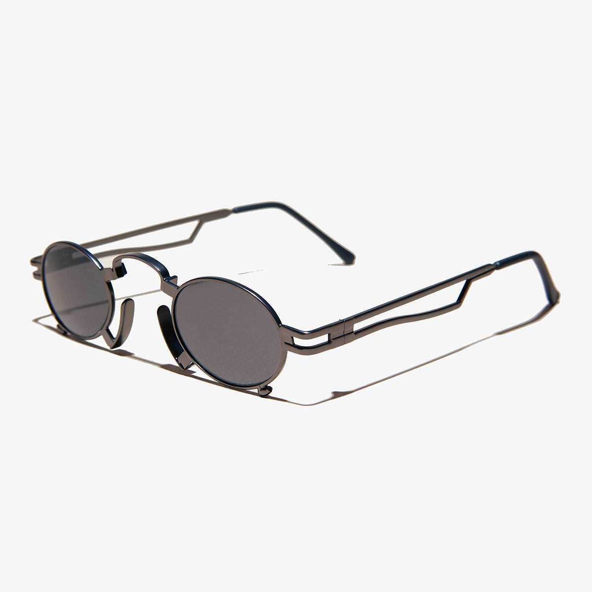 Ultimate Gunmetal Steampunk Sunglass - Jules - Gunmetal / Gray Lens
