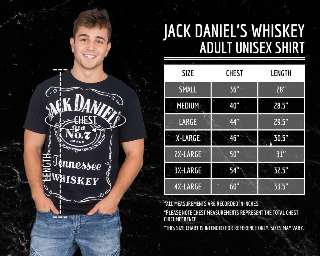 Jack Daniel's Whiskey Old No. 7 Tennessee Label  T-shirt