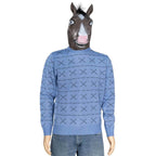 Replica Horse Man Sweater and Jack Halloween Costume Cosplay Mask - Blue / S