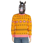 Replica Horse Man Sweater and Jack Halloween Costume Cosplay Mask - Blue / S