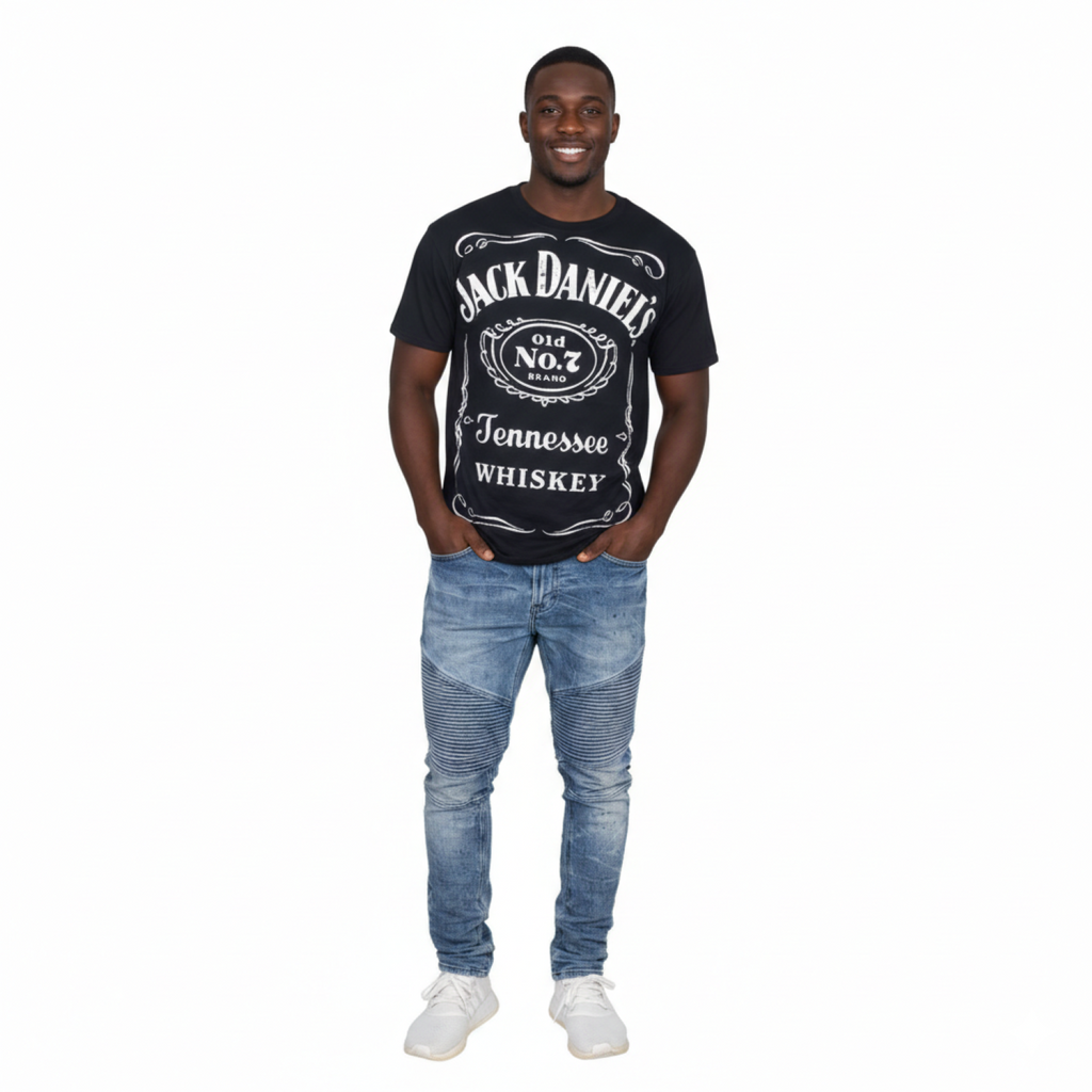 Jack Daniel's Whiskey Old No. 7 Tennessee Label  T-shirt