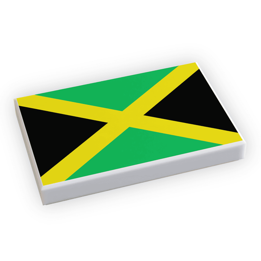 Jamaica Flag (2x3 Tile) made using LEGO part - 