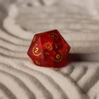 Japanese Frosted Red Glass Dice Set