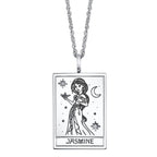 Disney X RockLove ALADDIN Jasmine Tablet Necklace - Sterling Silver