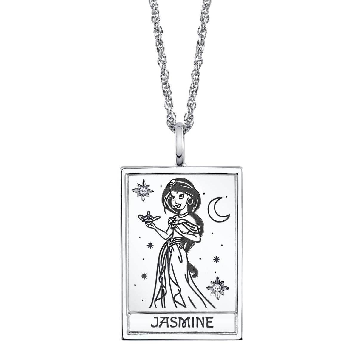 Disney X RockLove ALADDIN Jasmine Tablet Necklace - Sterling Silver