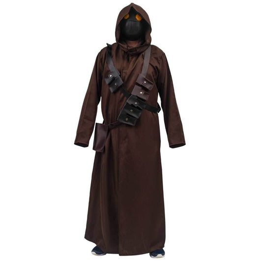 Jawas Space Wars Alien Cloak with LED Mask Halloween Costume Cosplay - S/M