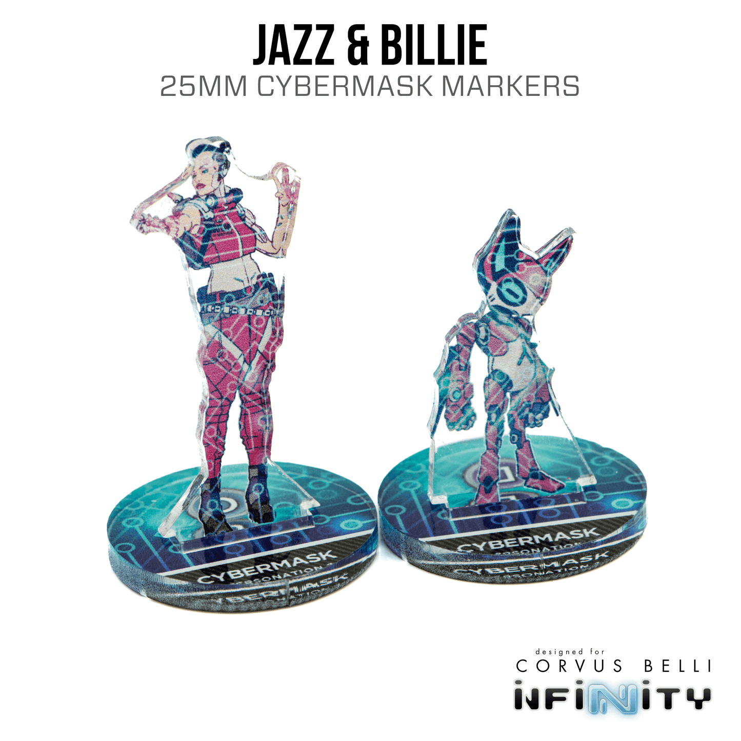 Infinity 3D Markers: Jazz & Billie (2x 25mm Cybermask) - AB