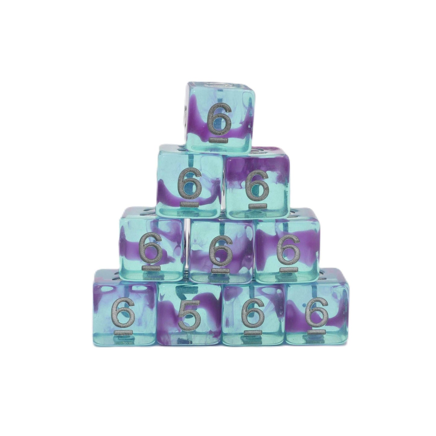 Jellyfish Essence 10d6 - DnD Dice Set | Acrylic RPG Gaming Dice - 