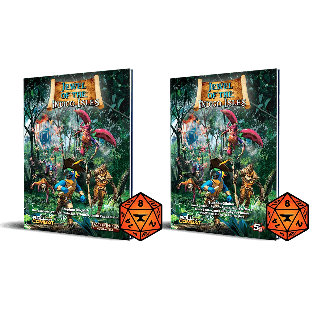 Jewel of the Indigo Isles Hardcover & PDF - D&D 5E and Pathfinder 2e / Hardcover & PDF & Foundry VTT Module