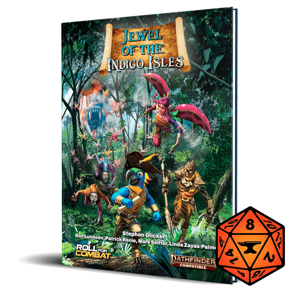 Jewel of the Indigo Isles Hardcover & PDF - Pathfinder 2nd Edition / Hardcover & PDF & Foundry VTT Module