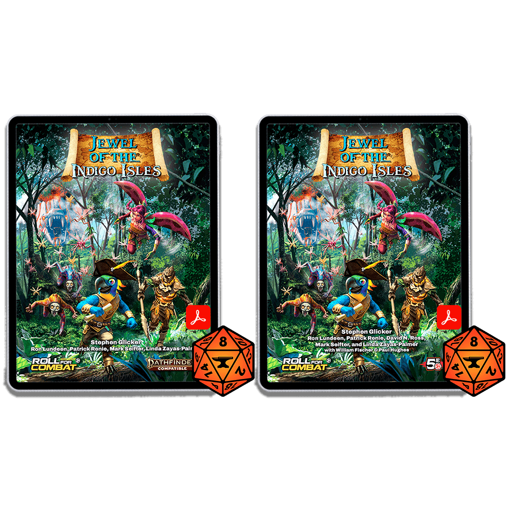 Jewel of the Indigo Isles PDF - D&D 5E and Pathfinder 2e / PDF & Foundry VTT Module