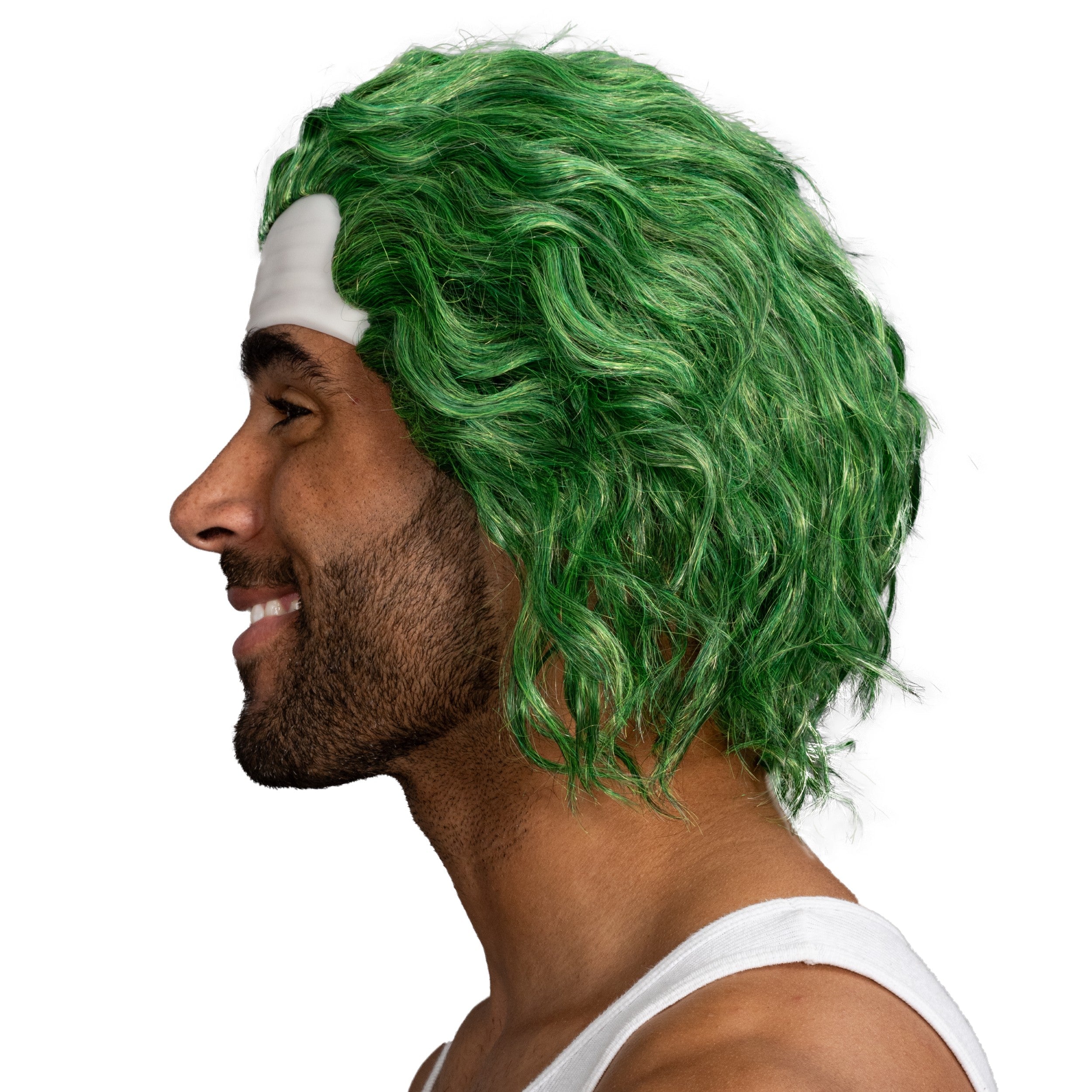 Psycho Clown Joke Villain Green Hair Wig