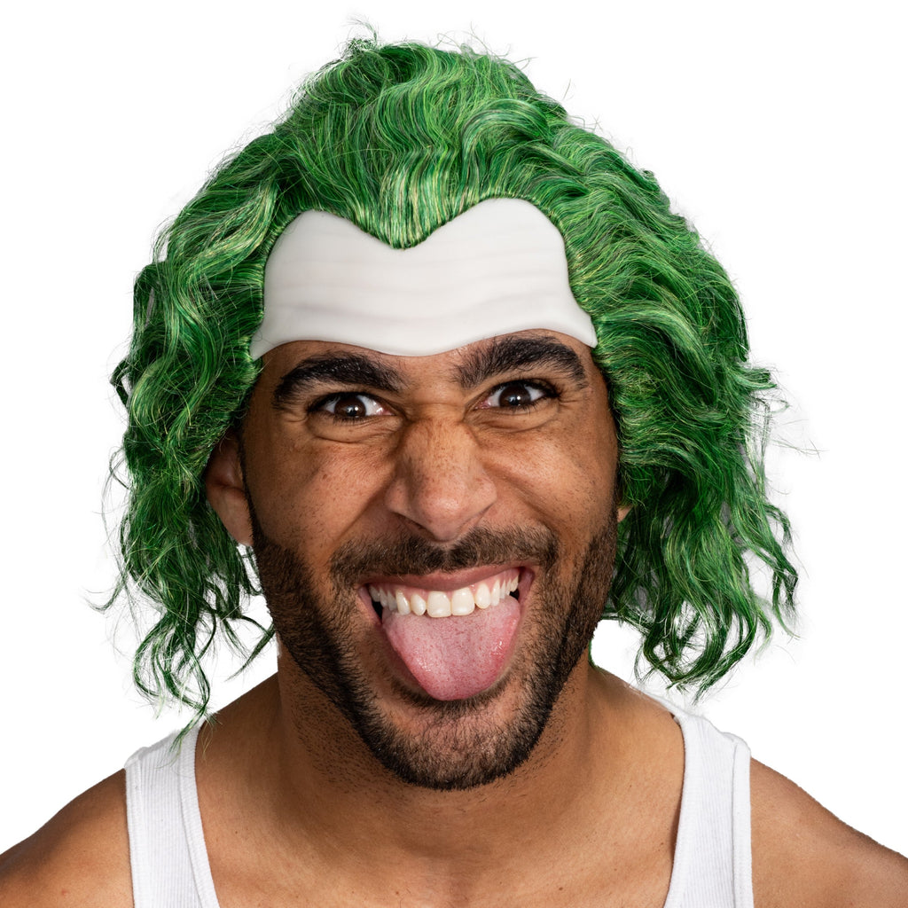 Psycho Clown Joke Villain Green Hair Wig