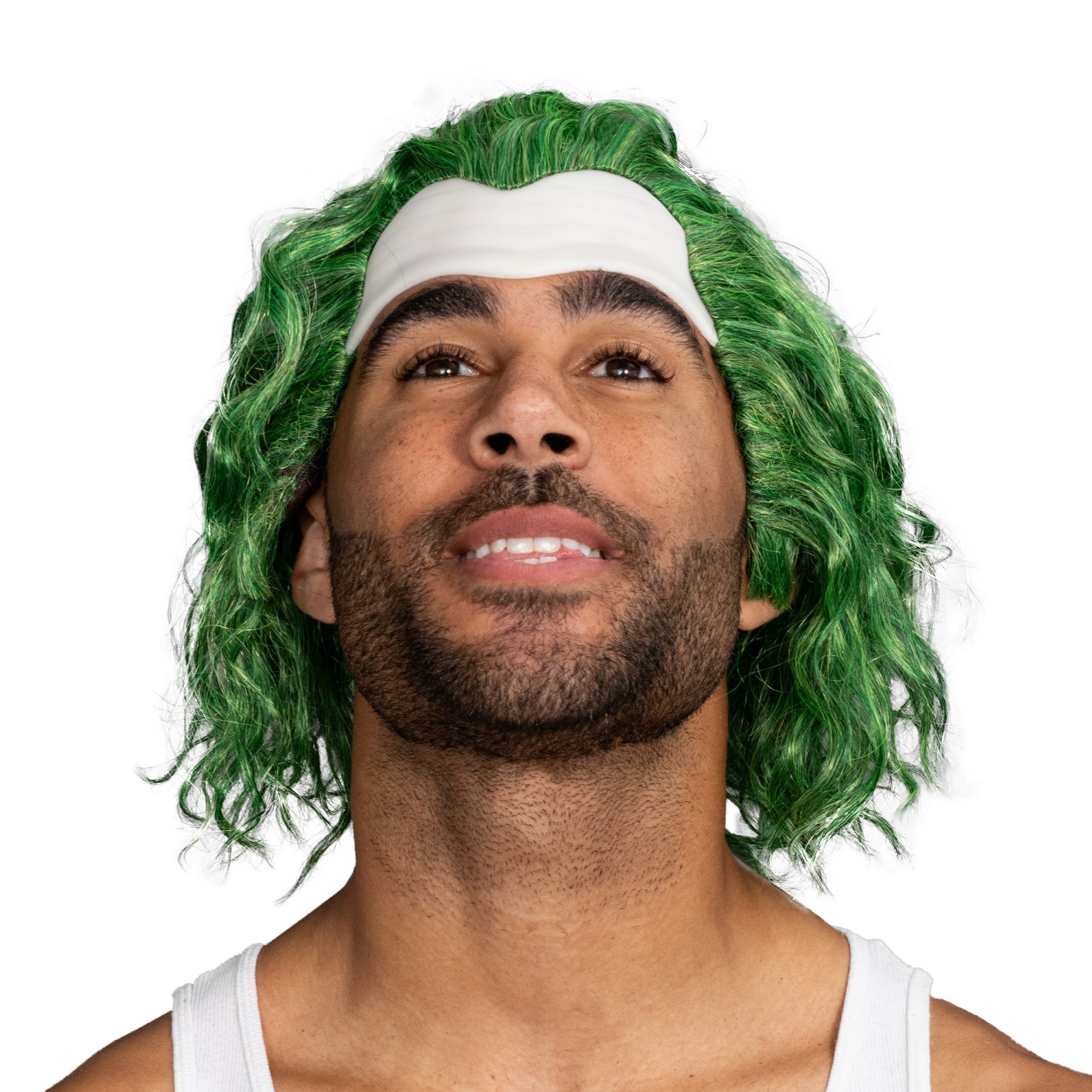 Psycho Clown Joke Villain Green Hair Wig