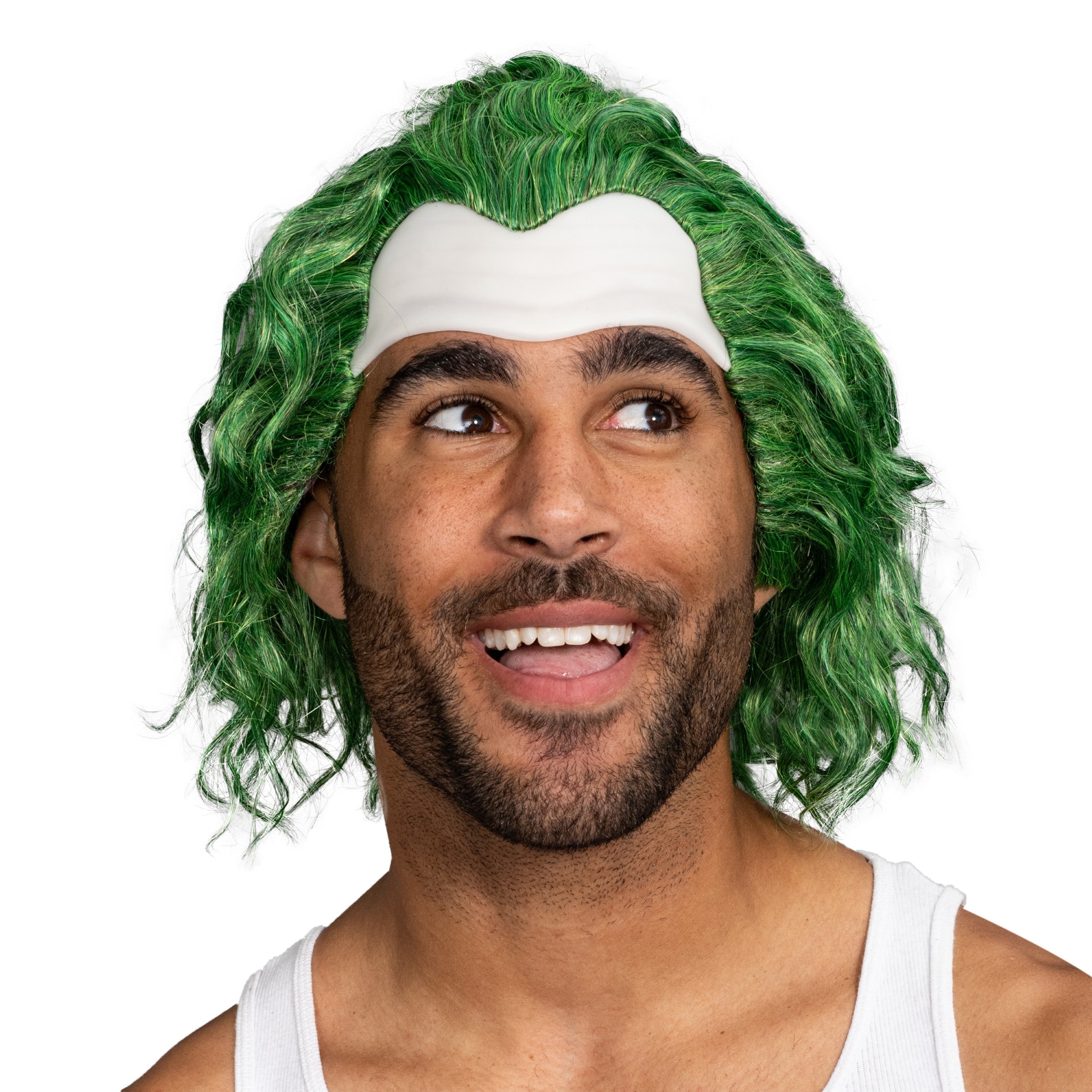 Psycho Clown Joke Villain Green Hair Wig
