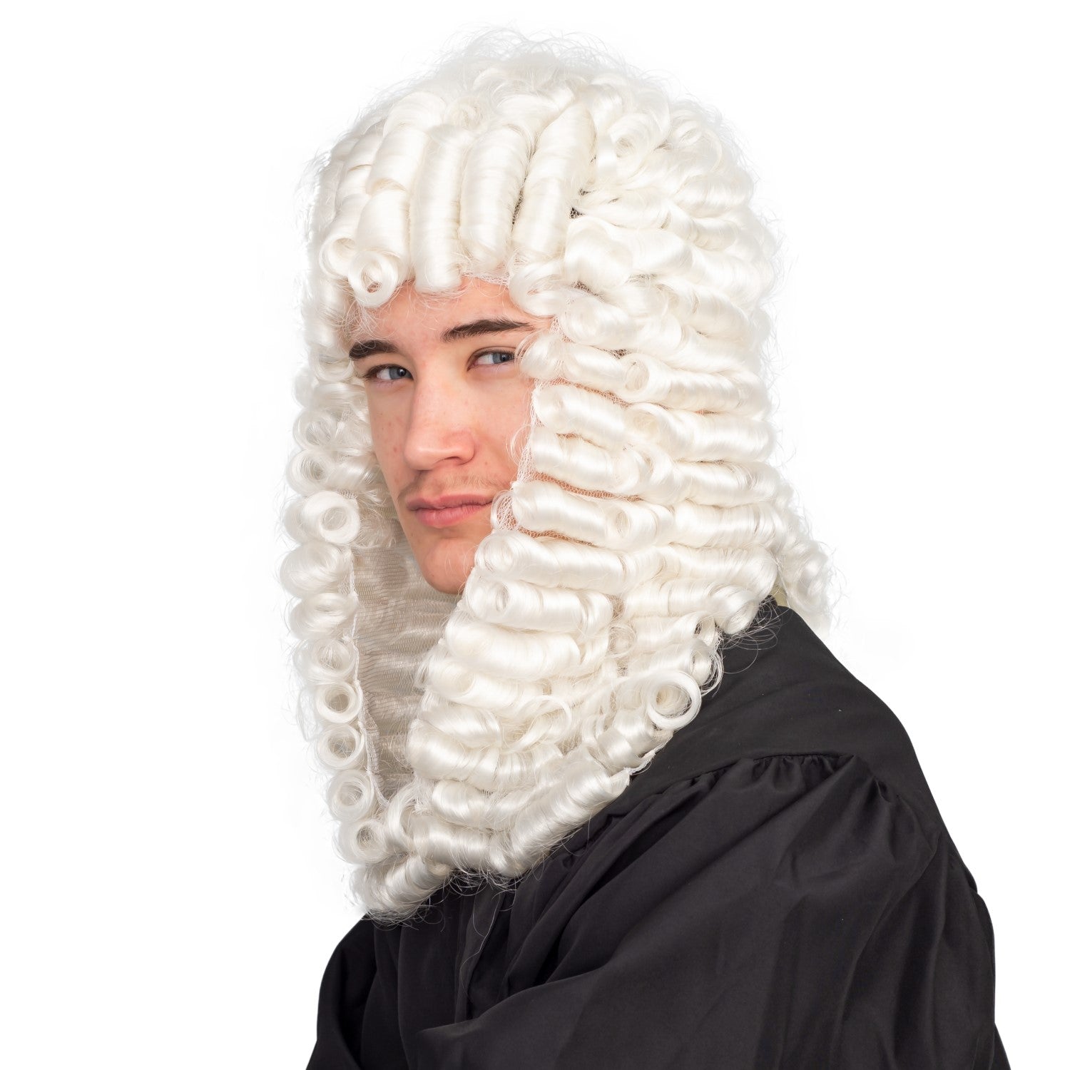 Judge Halloween Cosplay Costume Accessory White Deluxe Wig