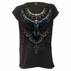 RAVEN SKULL - Turnup Sleeve Loosefit Tee