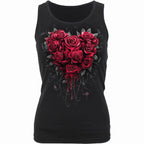BLEEDING HEART - Razor Back Top Black