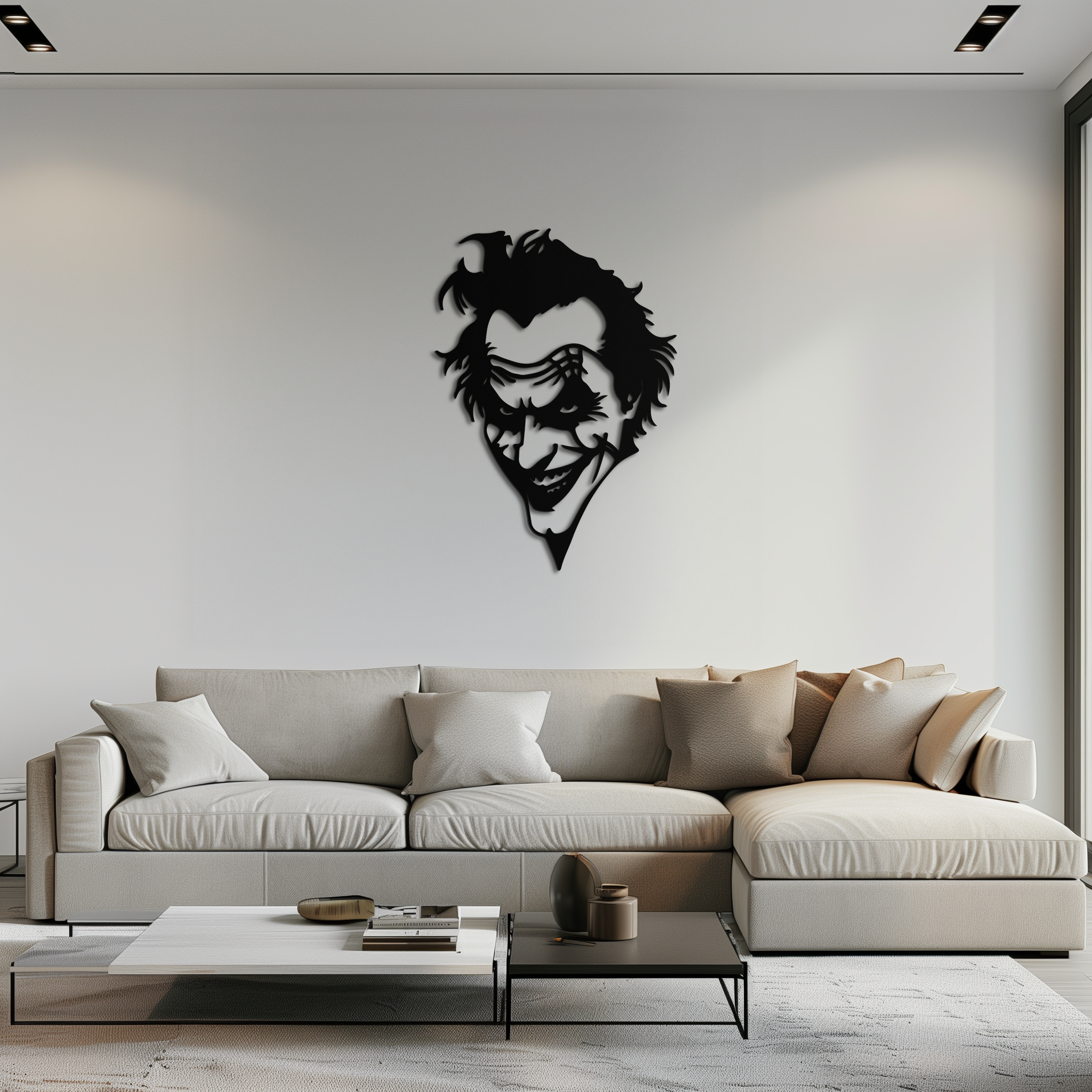 Joker Metal Wall Art - Iconic Villain Steel Silhouette for Bold Interiors - KAF469