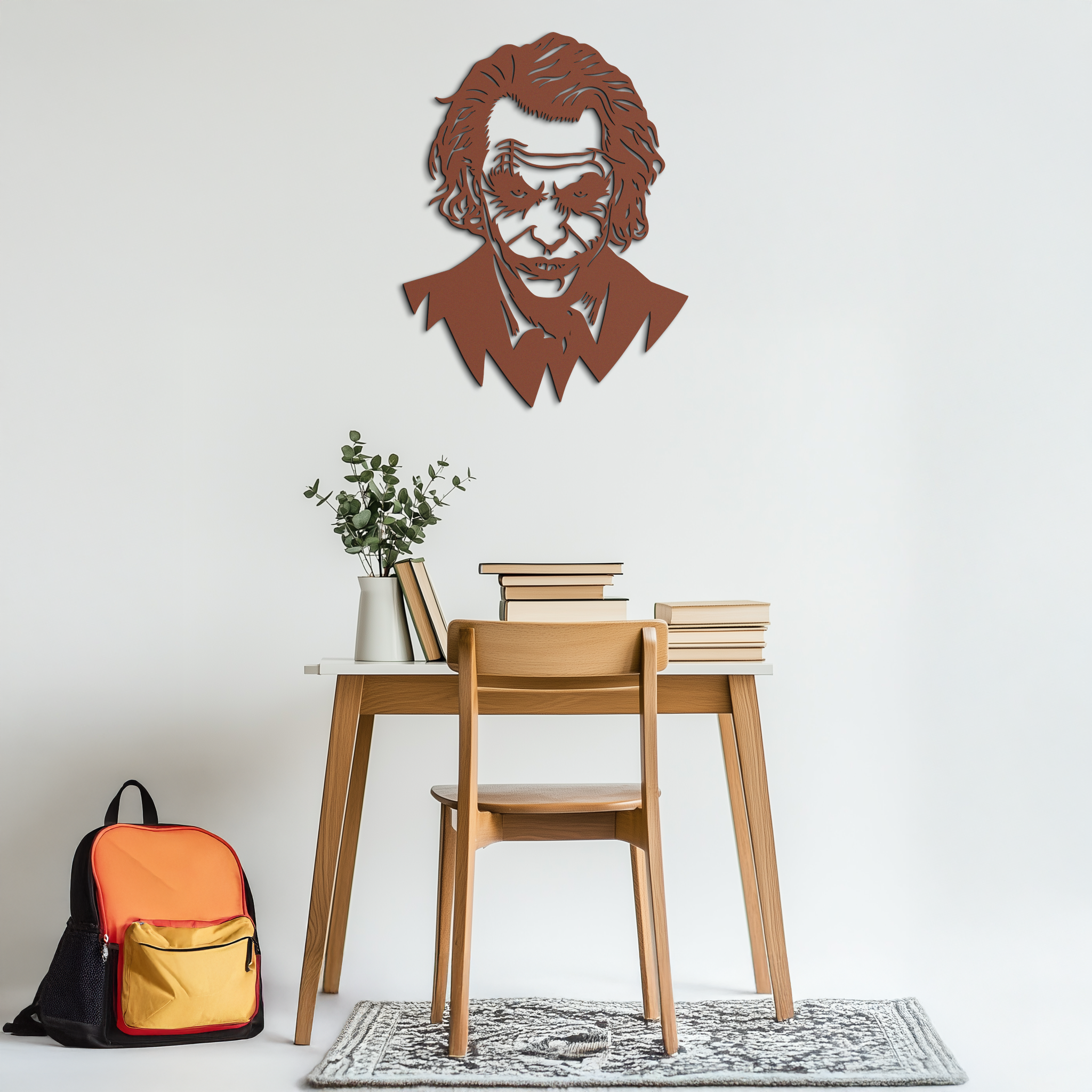 Joker Metal Wall Art - Iconic Villain Steel Silhouette for Bold Interiors- KAF474