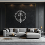 Lord of the Rings Metal Wall Art - Silhouette Fantasy Steel Decor for Home & Office- KAF485