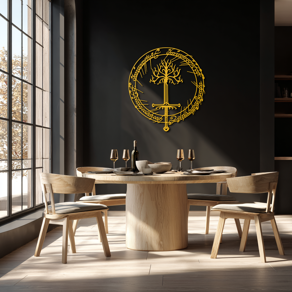 Lord of the Rings Metal Wall Art - Silhouette Fantasy Steel Decor for Home & Office- KAF485