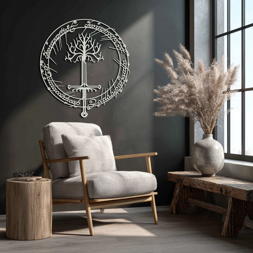 Lord of the Rings Metal Wall Art - Silhouette Fantasy Steel Decor for Home & Office- KAF485