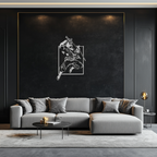Yasuo Sword Silhouette Metal Wall Art - League of Legends-Inspired Steel Decor- KAF486