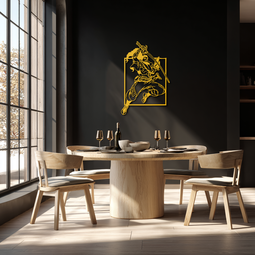 Yasuo Sword Silhouette Metal Wall Art - League of Legends-Inspired Steel Decor- KAF486