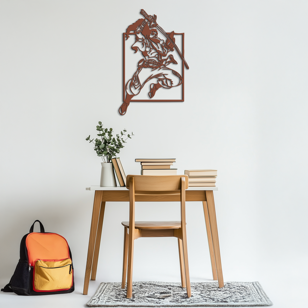 Yasuo Sword Silhouette Metal Wall Art - League of Legends-Inspired Steel Decor- KAF486