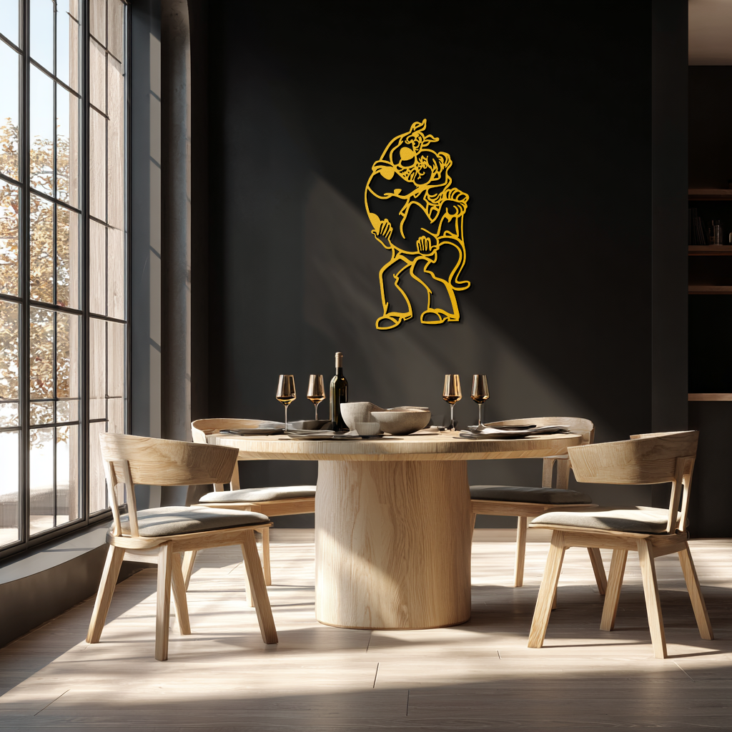 Shaggy Metal Wall Art – Scooby-Doo-Inspired Silhouette for Cartoon Fans- KAF656