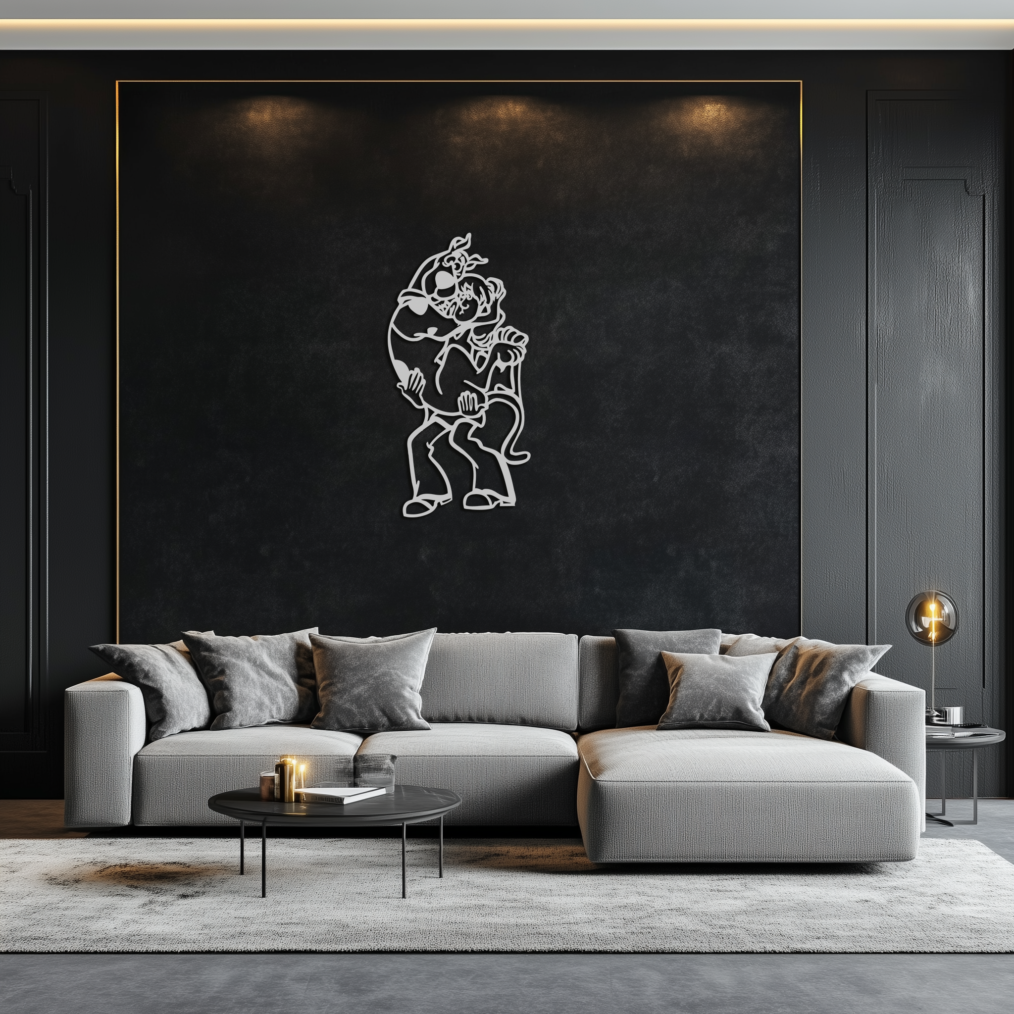 Shaggy Metal Wall Art – Scooby-Doo-Inspired Silhouette for Cartoon Fans- KAF656